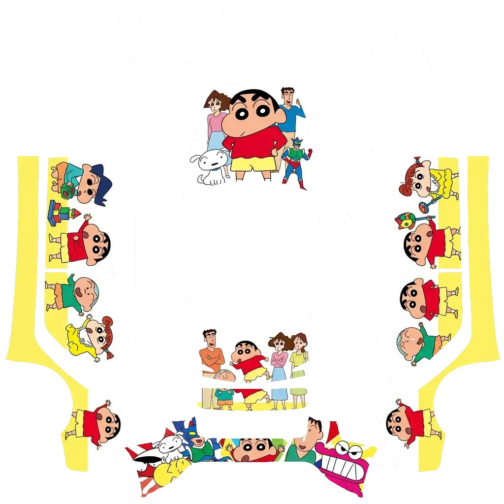 Tesla Model 3 (2024+) wrap design - crayon shinchan