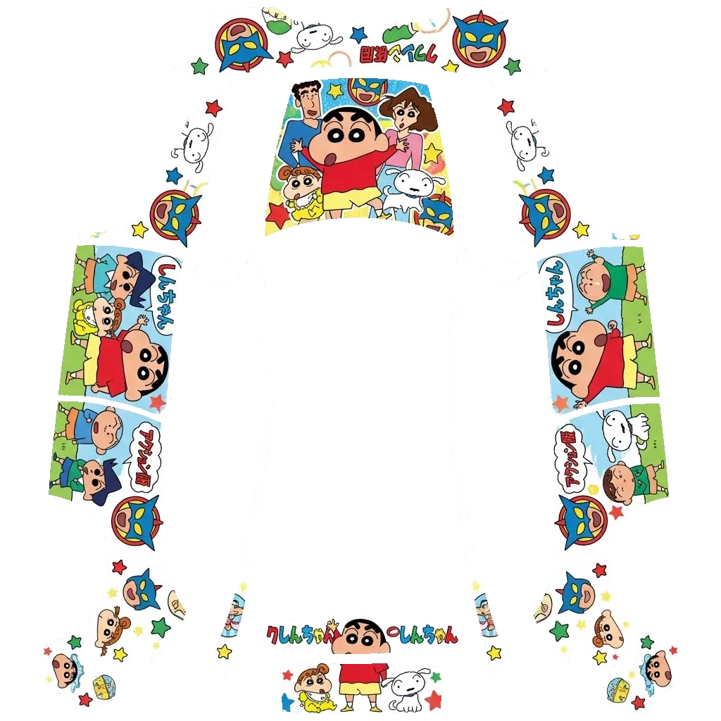 Tesla Model Y (2025+) wrap design - Crayon Shin-chan cartoon style