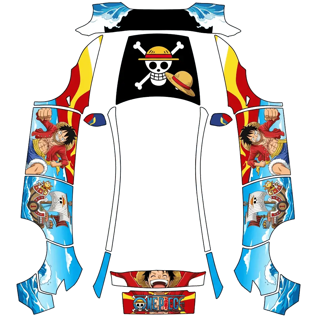 Tesla Model Y (2025+) wrap design - one piece luffy