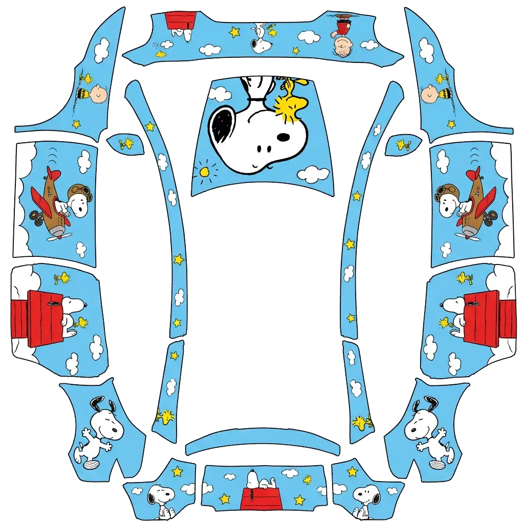 Tesla Model Y L wrap design - Snoopy