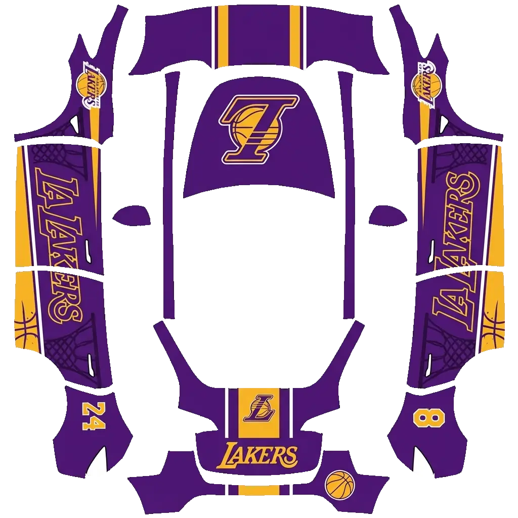 Tesla Model Y wrap design - Los Angeles Lakers