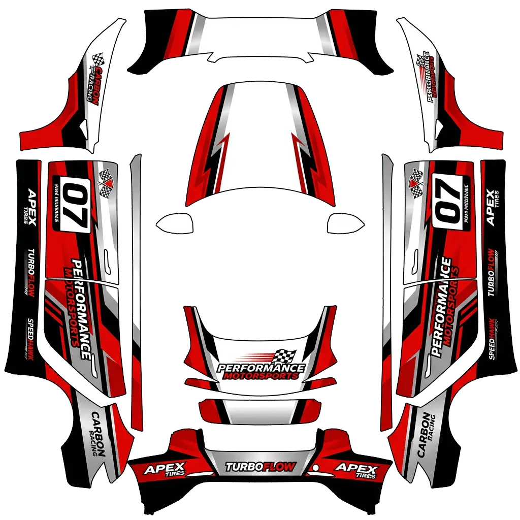 Tesla Model 3 (2024+) custom wrap design - free download PNG