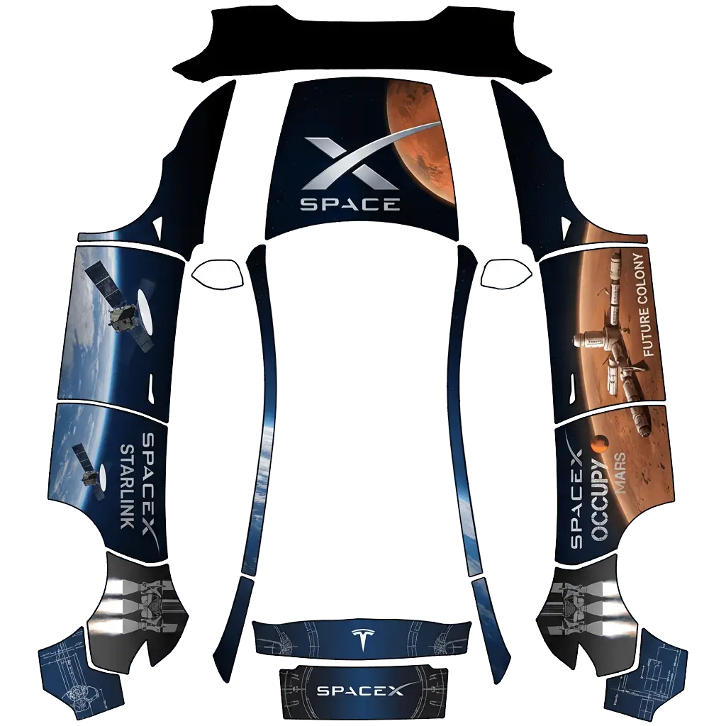 Tesla Model Y (2025+) wrap design - SpaceX