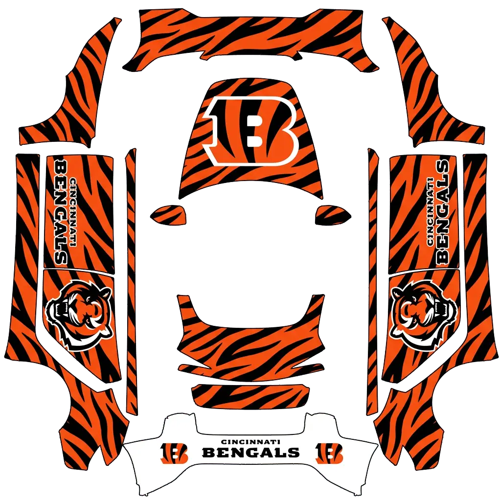Tesla Model 3 (2024+) wrap design - cincinnati bengals
