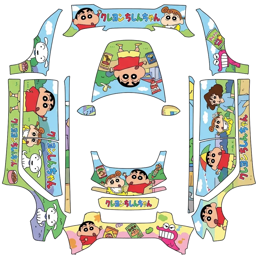Tesla Model 3 (2024+) wrap design - Crayon Shin-chan.
