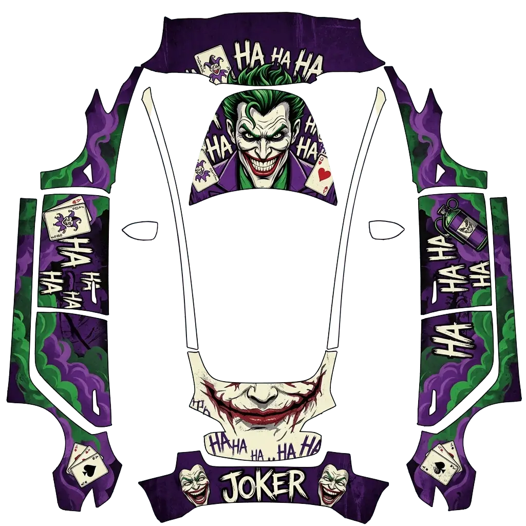 Tesla Model 3 wrap design - Gotham Joker style