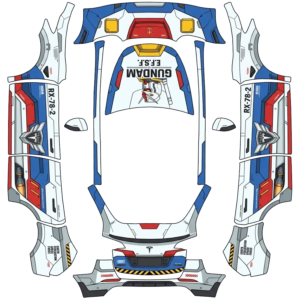 Tesla Model Y wrap design - GUNDAM