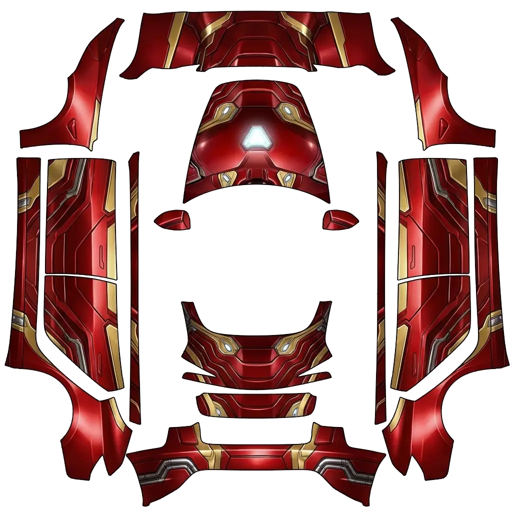 Tesla Model 3 (2024+) wrap design - Iron man