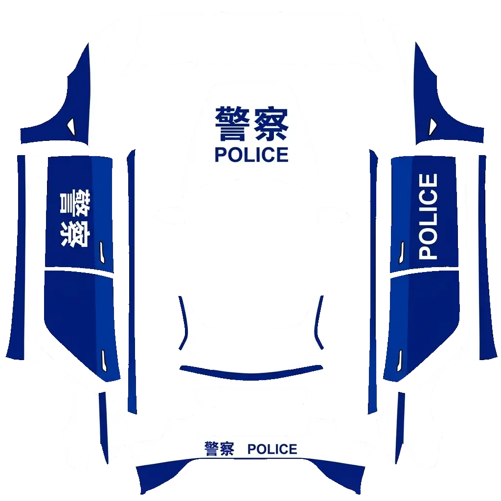 Tesla Model 3 (2024+) wrap design - china police car