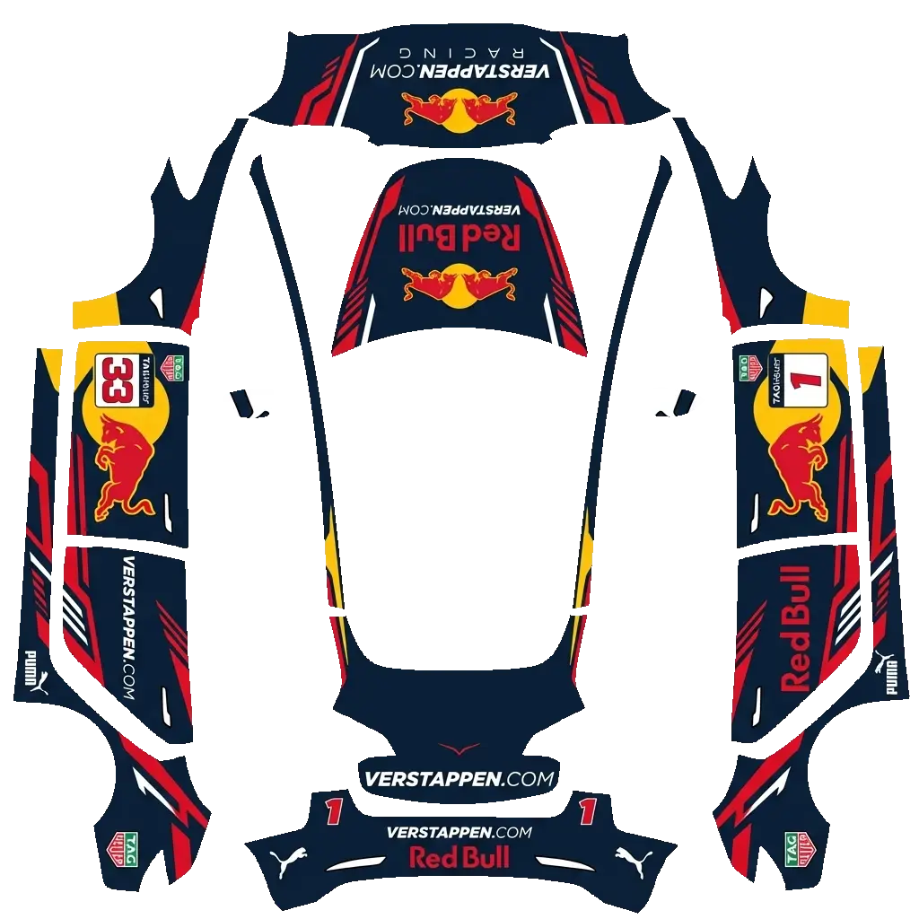 Tesla Model 3 wrap design - Verstappen.com racing GT3