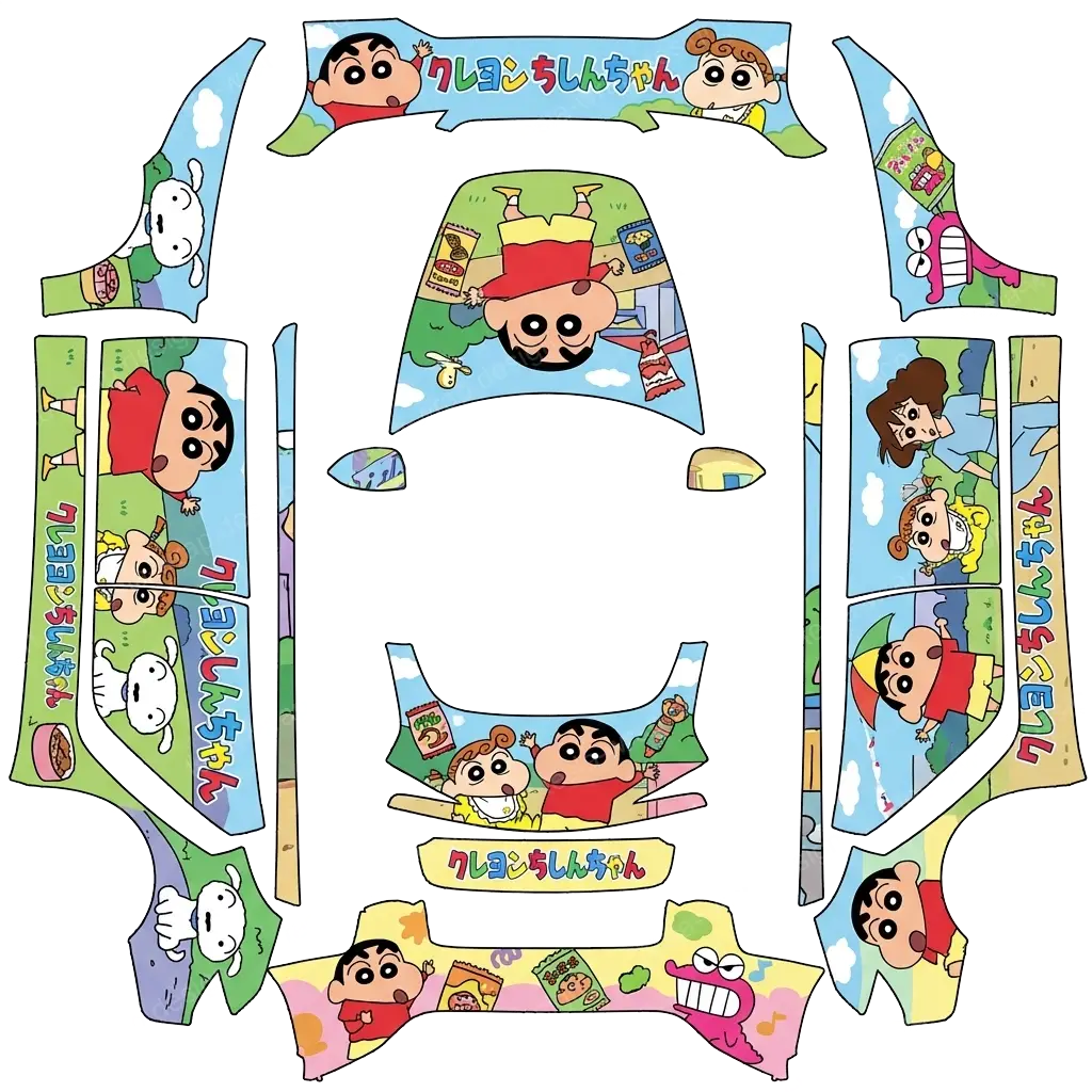 Tesla Model 3 (2024+) wrap design - Crayon Shin-chan.