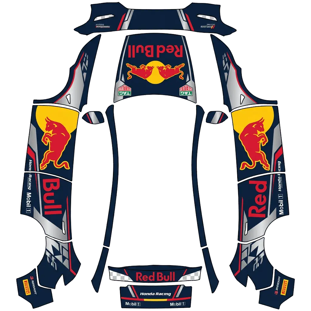 Tesla Model Y (2025+) wrap design - redbull race car