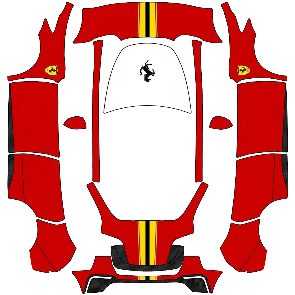 Tesla Model Y wrap design - ferrari