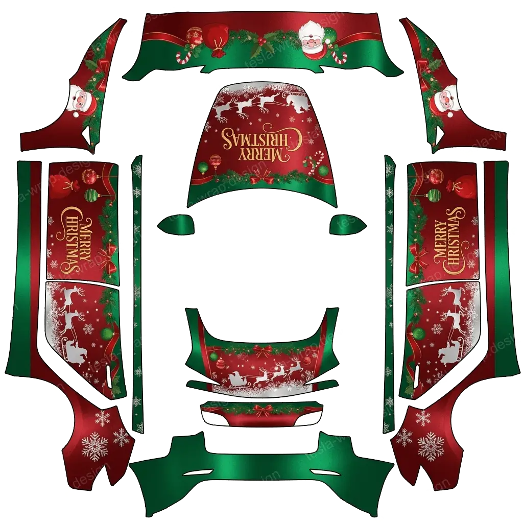Tesla Model 3 (2024+) custom wrap design - free download PNG