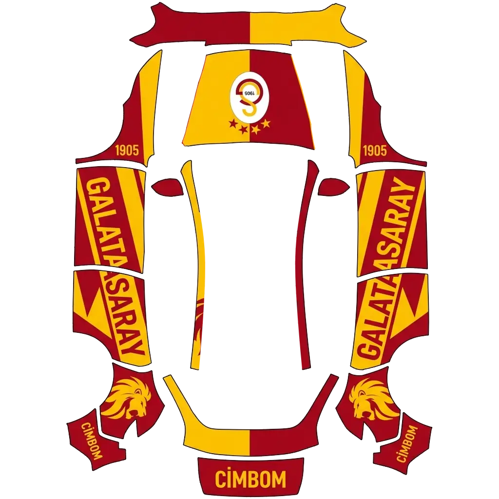 Tesla Model Y (2025+) wrap design - GALATASARAY.