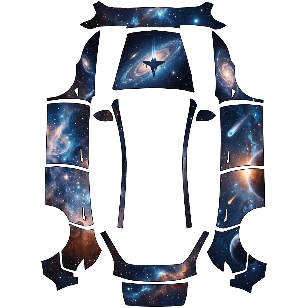 Tesla Model Y (2025+) wrap design - Space theme