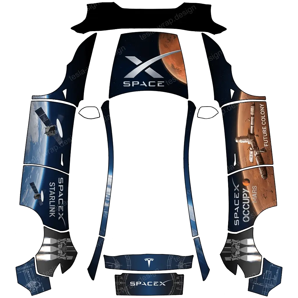 Tesla Model Y (2025+) wrap design - SpaceX