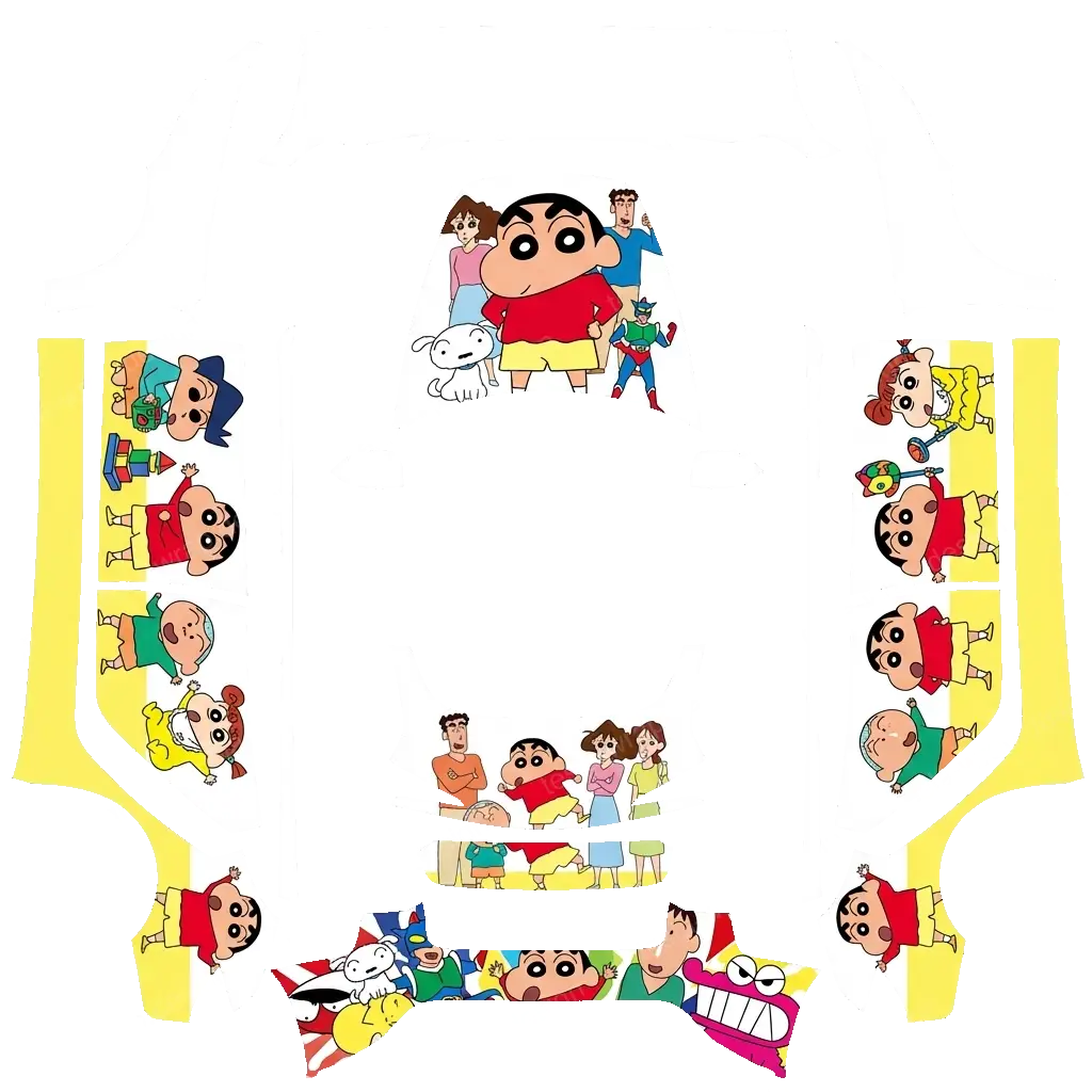 Tesla Model 3 (2024+) wrap design - crayon shinchan