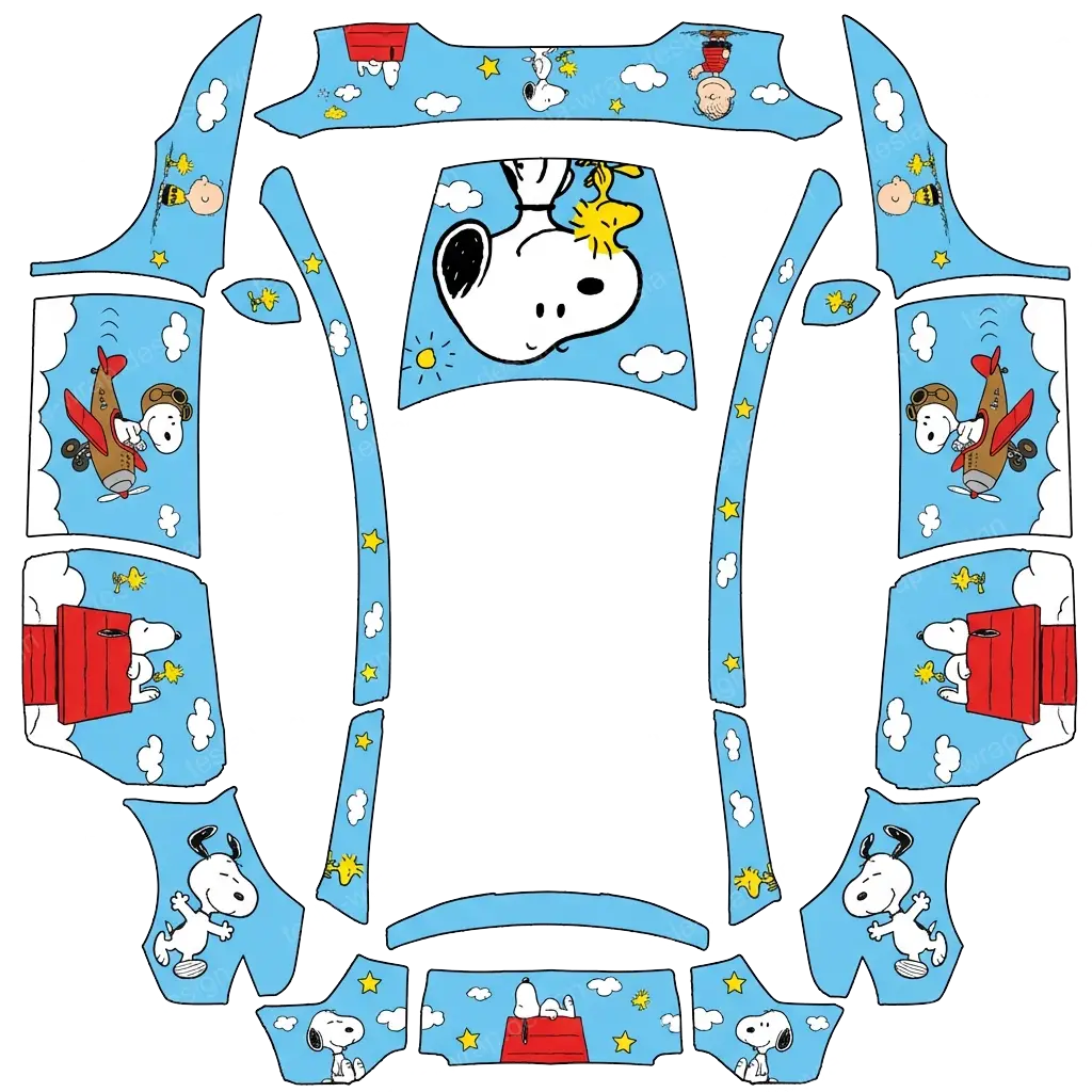 Tesla Model Y L wrap design - Snoopy