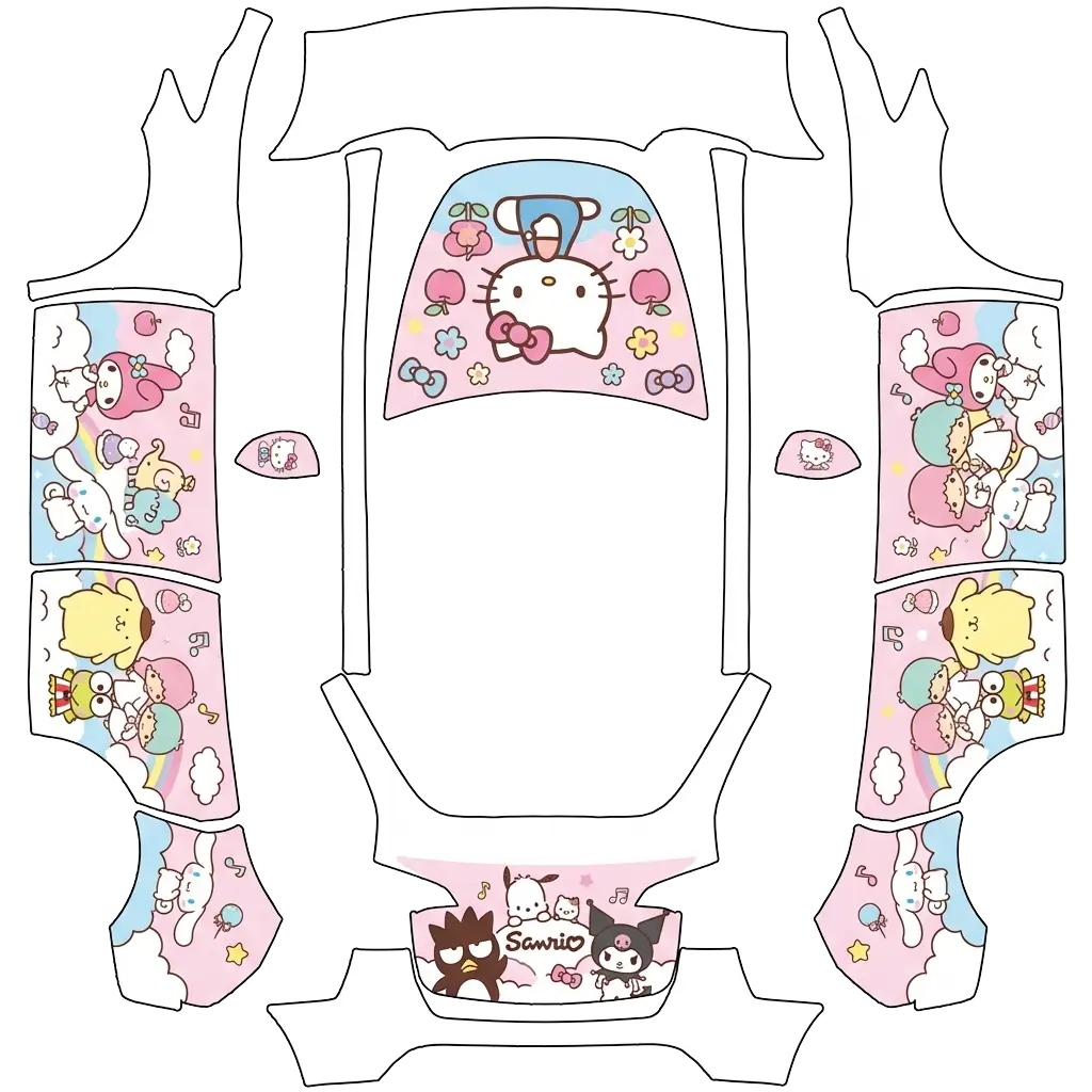 Tesla Model Y wrap design - sanrio
