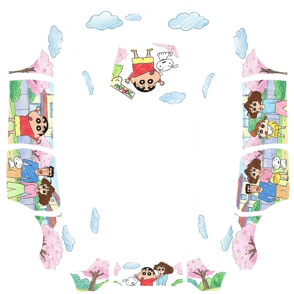 Tesla Model Y L wrap design - crayon shinchan