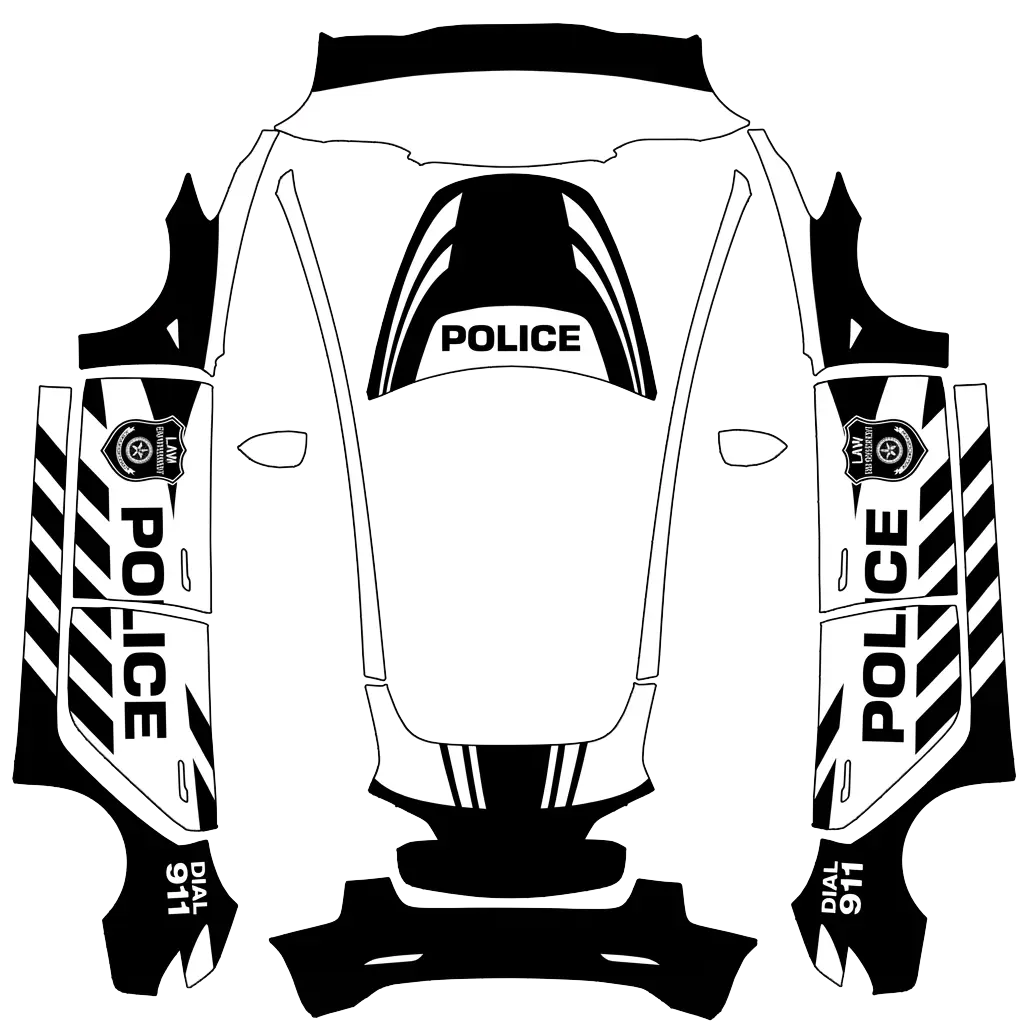 Tesla Model 3 custom wrap design - free download PNG