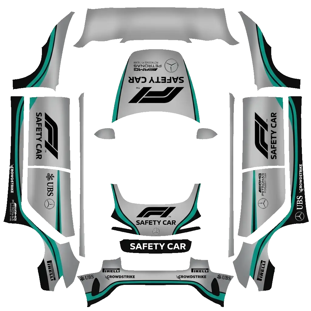 Tesla Model 3 (2024+) wrap design - F1 safety car