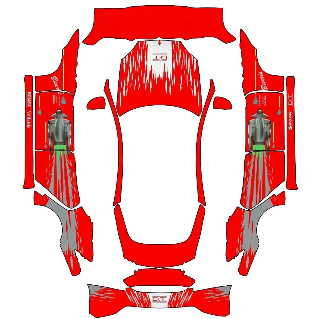Tesla Model S Paint Shop wrap, 3D preview