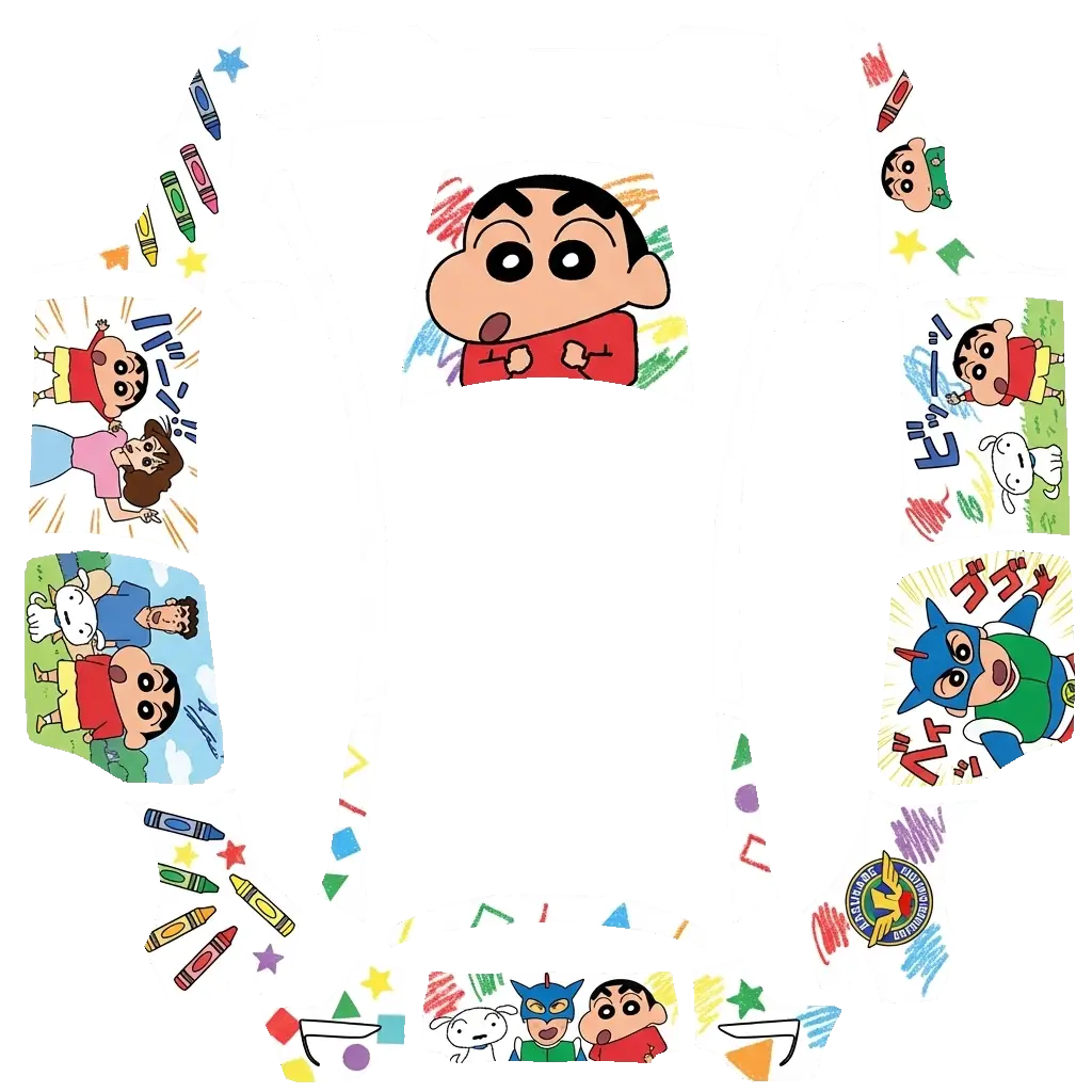 Tesla Model Y L wrap design - crayon shinchan