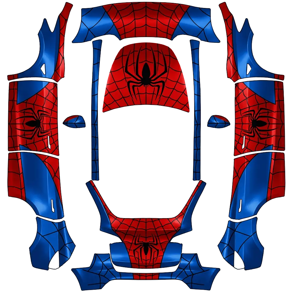Tesla Model Y wrap design - Spiderman