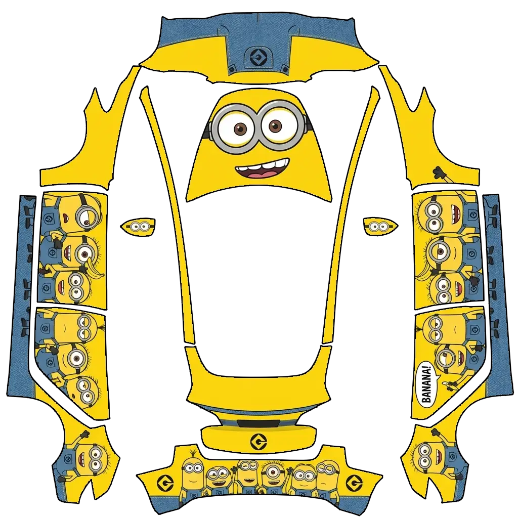 Tesla Model 3 wrap design - Minions styles