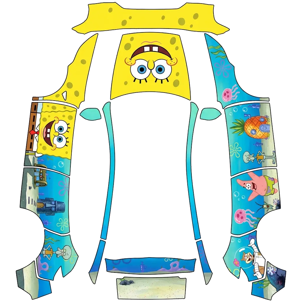 Tesla Model Y (2025+) wrap design - SpongeBob SquarePants