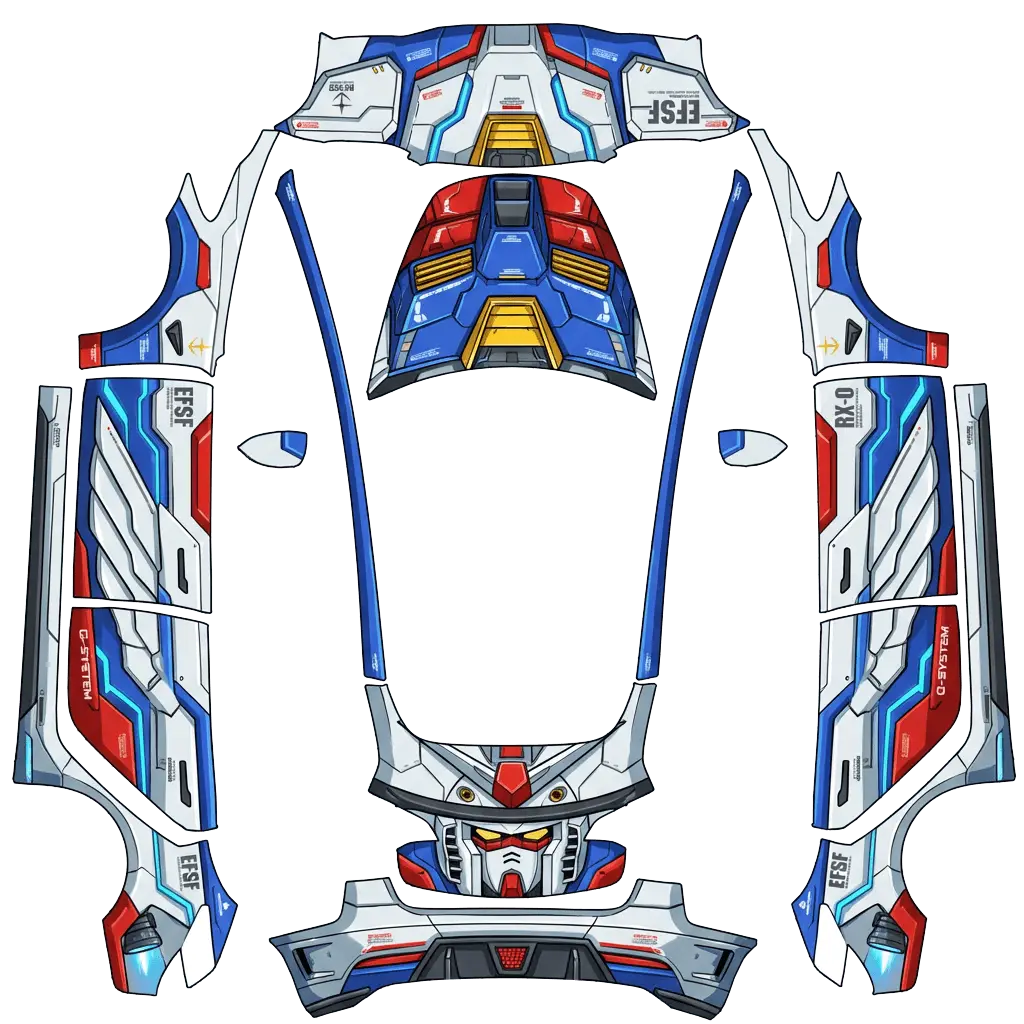 Tesla Model 3 wrap design - gundam latest