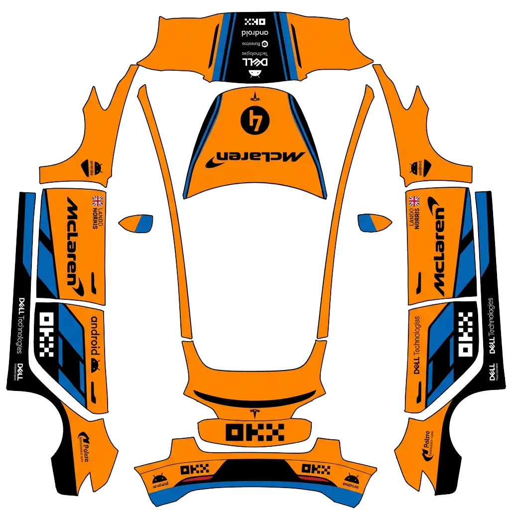 Tesla Model 3 wrap design - f1 mclaren