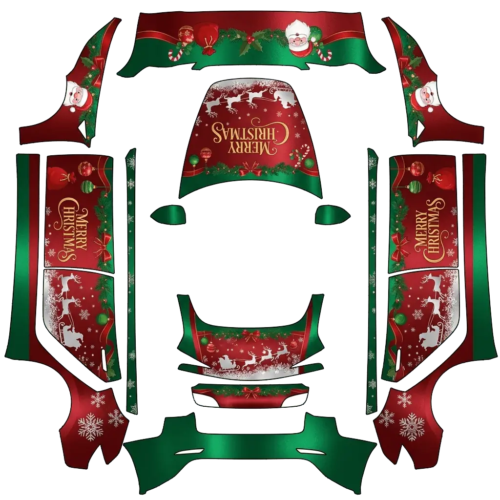 Tesla Model 3 (2024+) custom wrap design - free download PNG