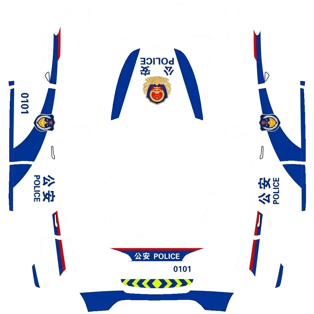 Tesla Model Y wrap design - 中国公安的图片