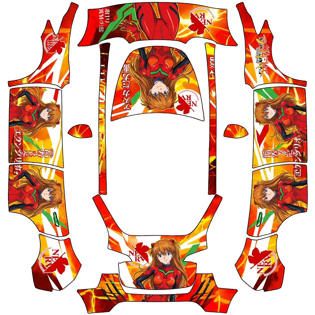 Tesla Model Y with a Asuka, full of the car wrap, 3D preview