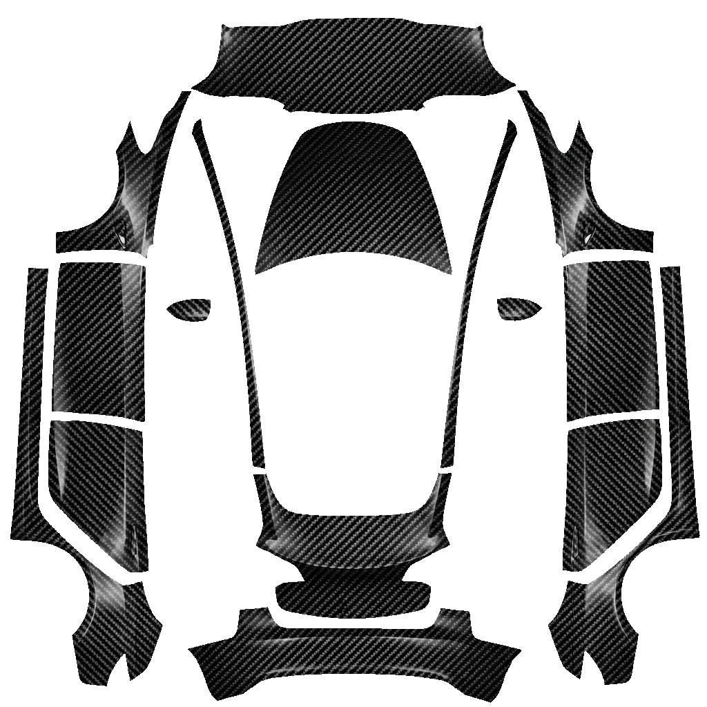 Carbon Fiber Tesla Model 3 wrap PNG - flat 1024x1024 wrap PNG template for Tesla Model 3 Paint Shop