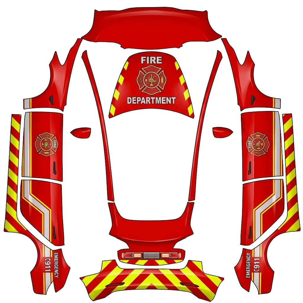 Flames Tesla Model 3 wrap PNG - flat 1024x1024 wrap PNG template for Tesla Model 3 Paint Shop