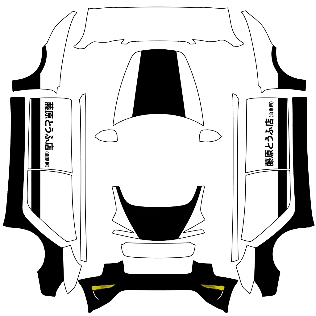 Model 3 (2024+) Standard & Premium Paint Shop wrap PNG - flat 1024x1024 wrap PNG template for Tesla Model 3 (2024+) Standard & Premium Paint Shop