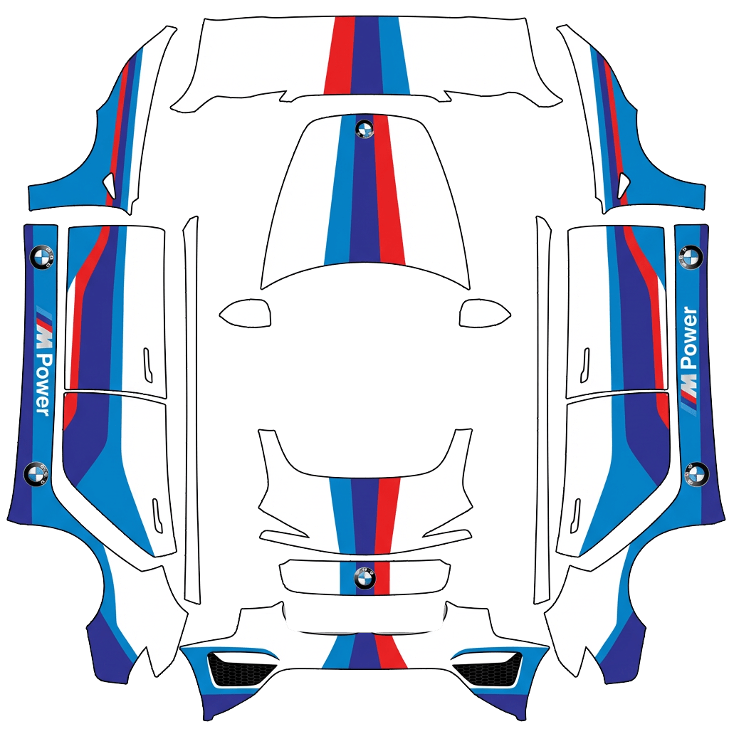 Model 3 (2024+) Standard & Premium Paint Shop wrap PNG - flat 1024x1024 wrap PNG template for Tesla Model 3 (2024+) Standard & Premium Paint Shop