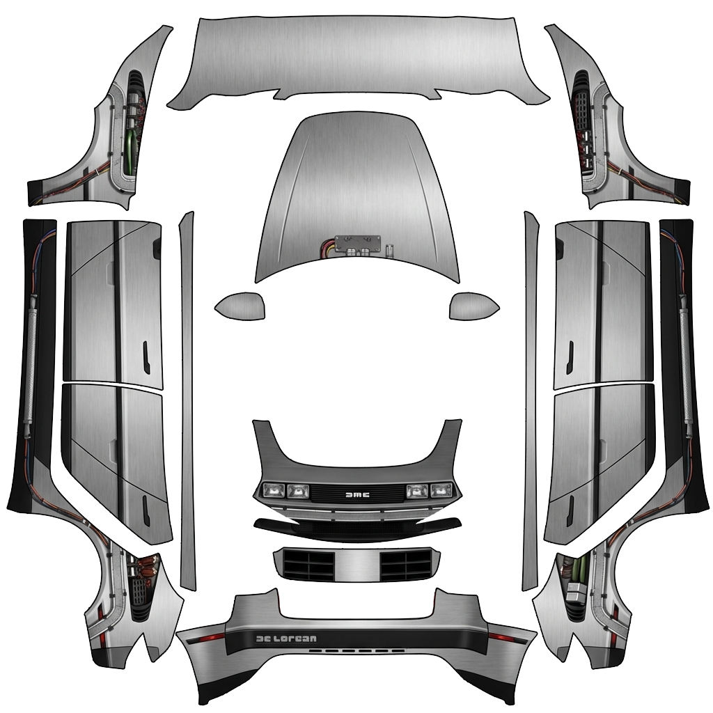 Model 3 (2024+) Standard & Premium Paint Shop wrap PNG - flat 1024x1024 wrap PNG template for Tesla Model 3 (2024+) Standard & Premium Paint Shop