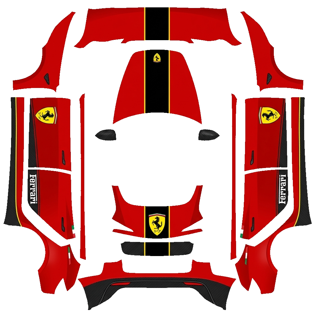 Model 3 (2024+) Standard & Premium Paint Shop wrap PNG - flat 1024x1024 wrap PNG template for Tesla Model 3 (2024+) Standard & Premium Paint Shop