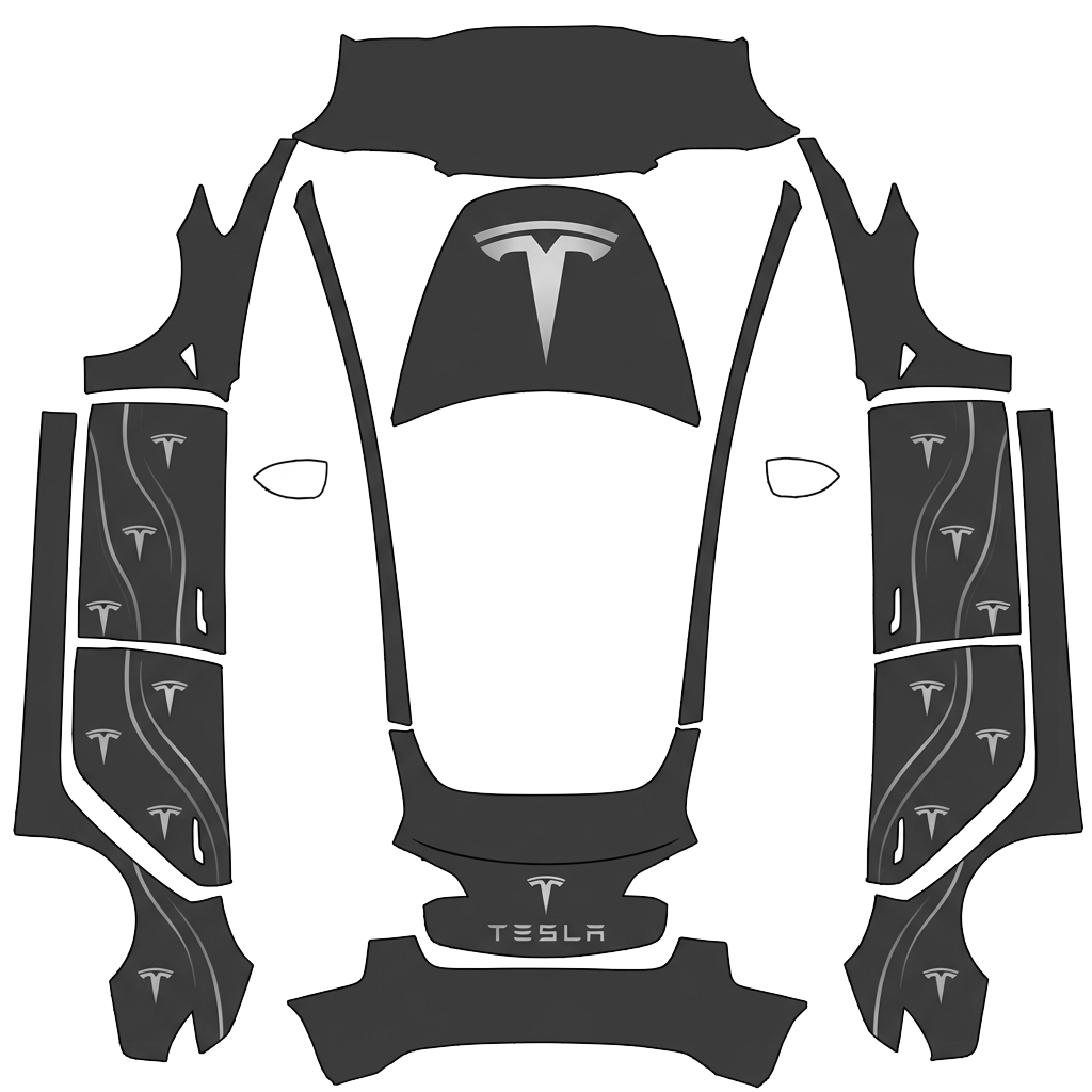 Model 3 Paint Shop wrap PNG - flat 1024x1024 wrap PNG template for Tesla Model 3 Paint Shop