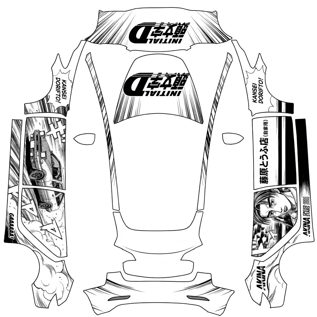 Model 3 Paint Shop wrap PNG - flat 1024x1024 wrap PNG template for Tesla Model 3 Paint Shop