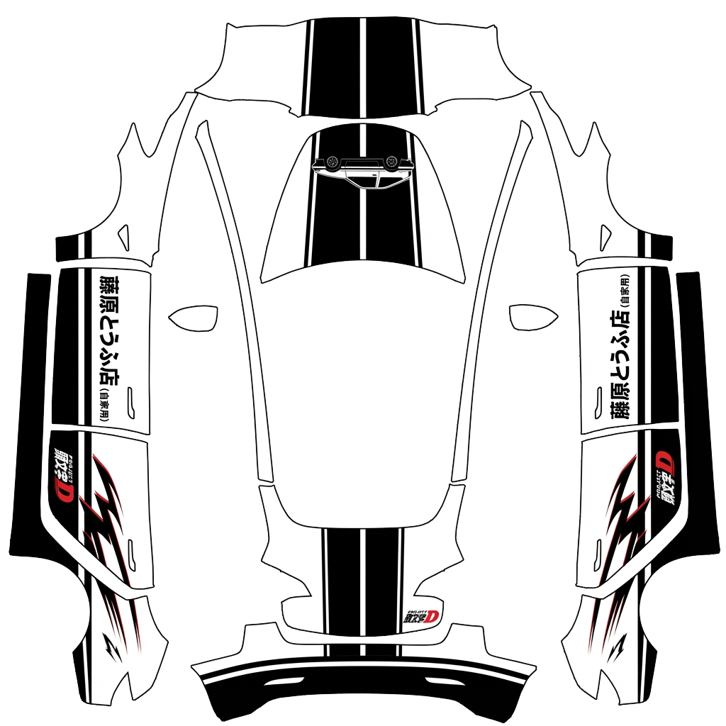 Model 3 Paint Shop wrap PNG - flat 1024x1024 wrap PNG template for Tesla Model 3 Paint Shop