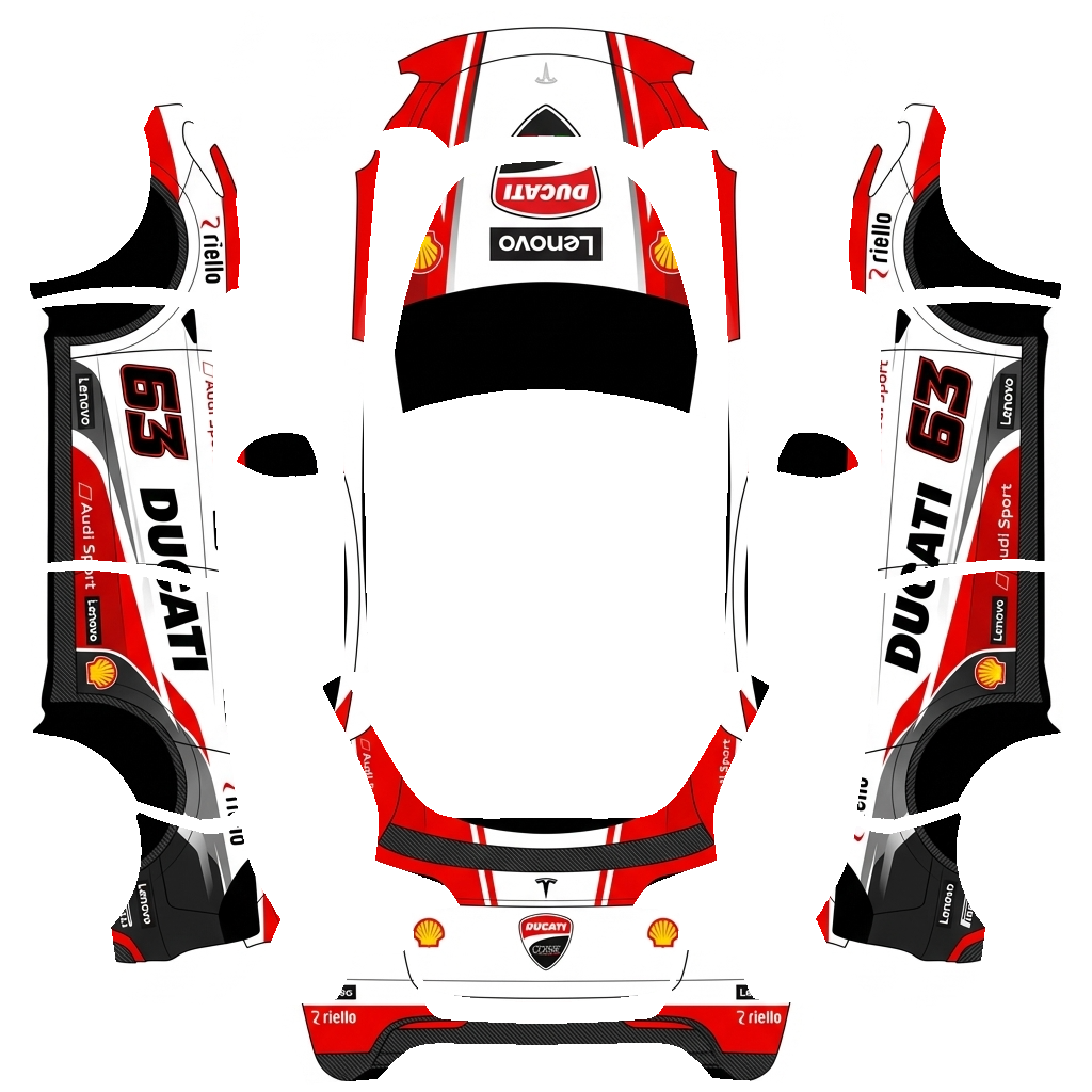 Model Y Paint Shop wrap PNG - flat 1024x1024 wrap PNG template for Tesla Model Y Paint Shop