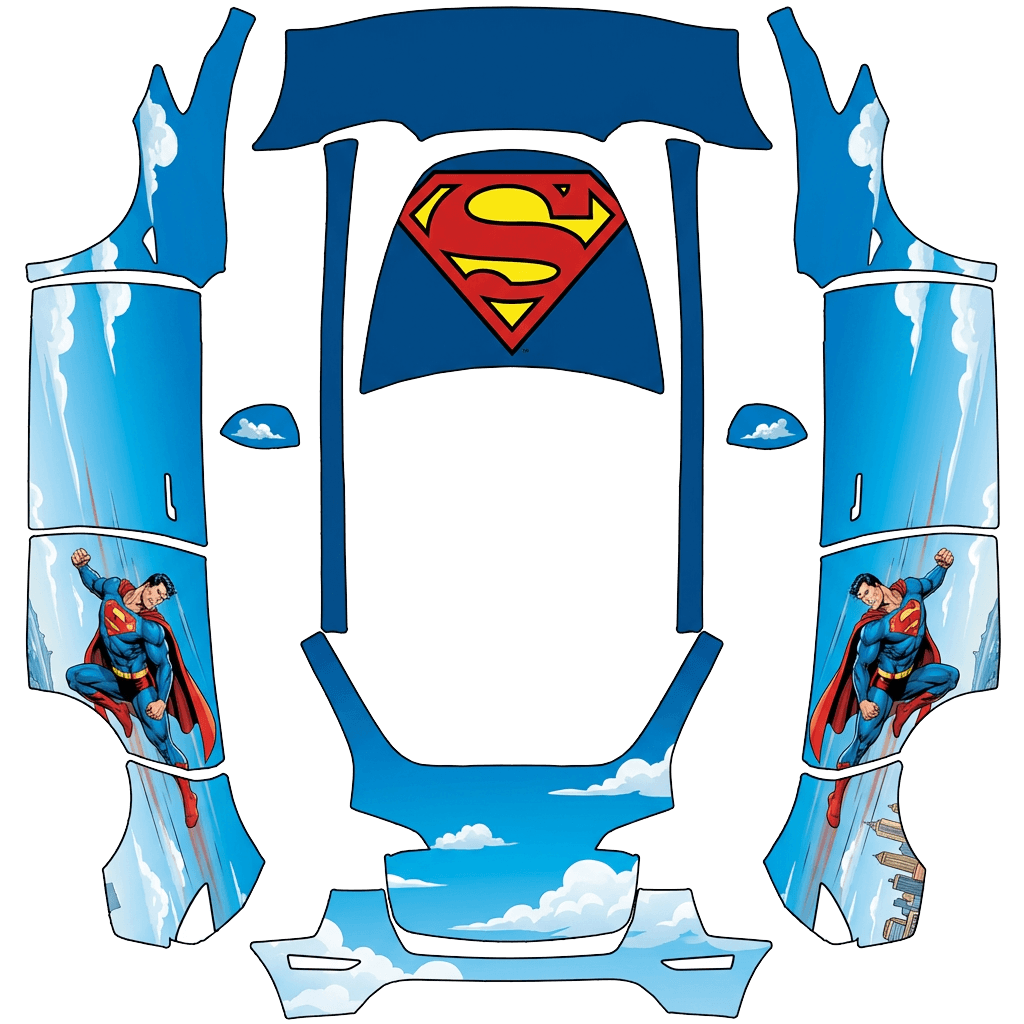 Model Y Paint Shop wrap PNG - flat 1024x1024 wrap PNG template for Tesla Model Y Paint Shop