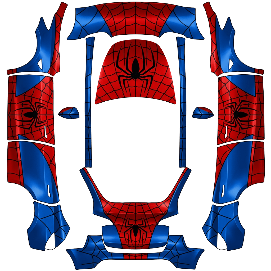Model Y Paint Shop wrap PNG - flat 1024x1024 wrap PNG template for Tesla Model Y Paint Shop