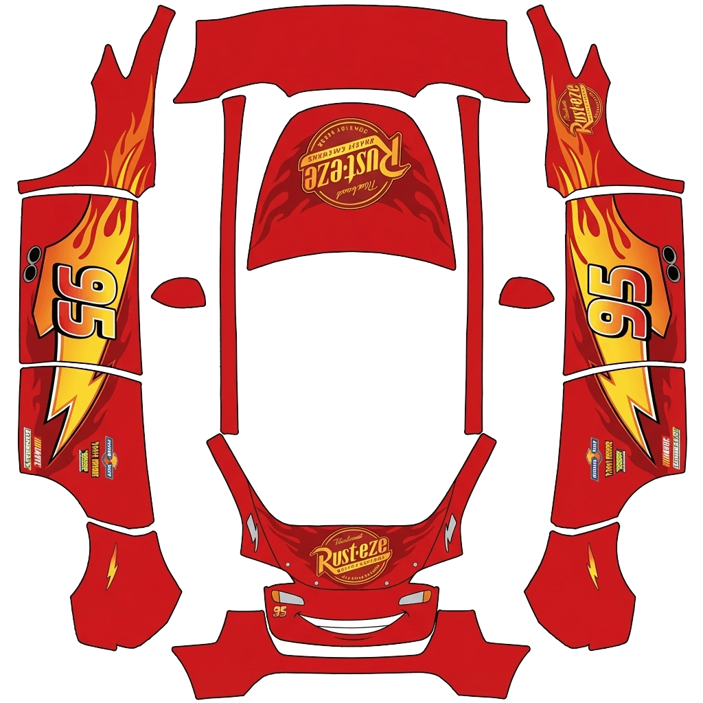 Model Y Paint Shop wrap PNG - flat 1024x1024 wrap PNG template for Tesla Model Y Paint Shop